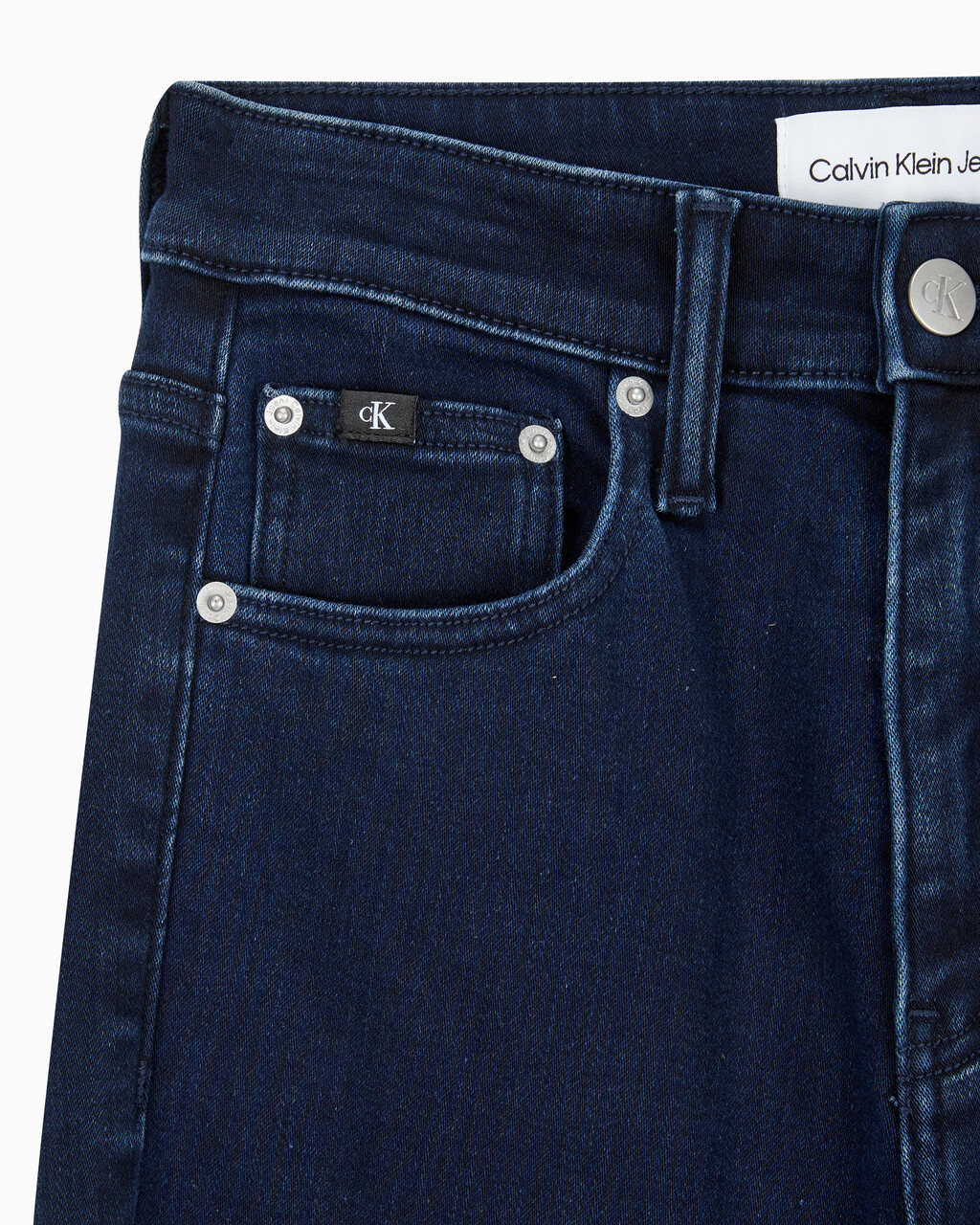 Buy 여성 하이라이즈 슬림 스트레이트핏 기모 블루블랙 데님 in color BLUE BLACK HANGER LOOP