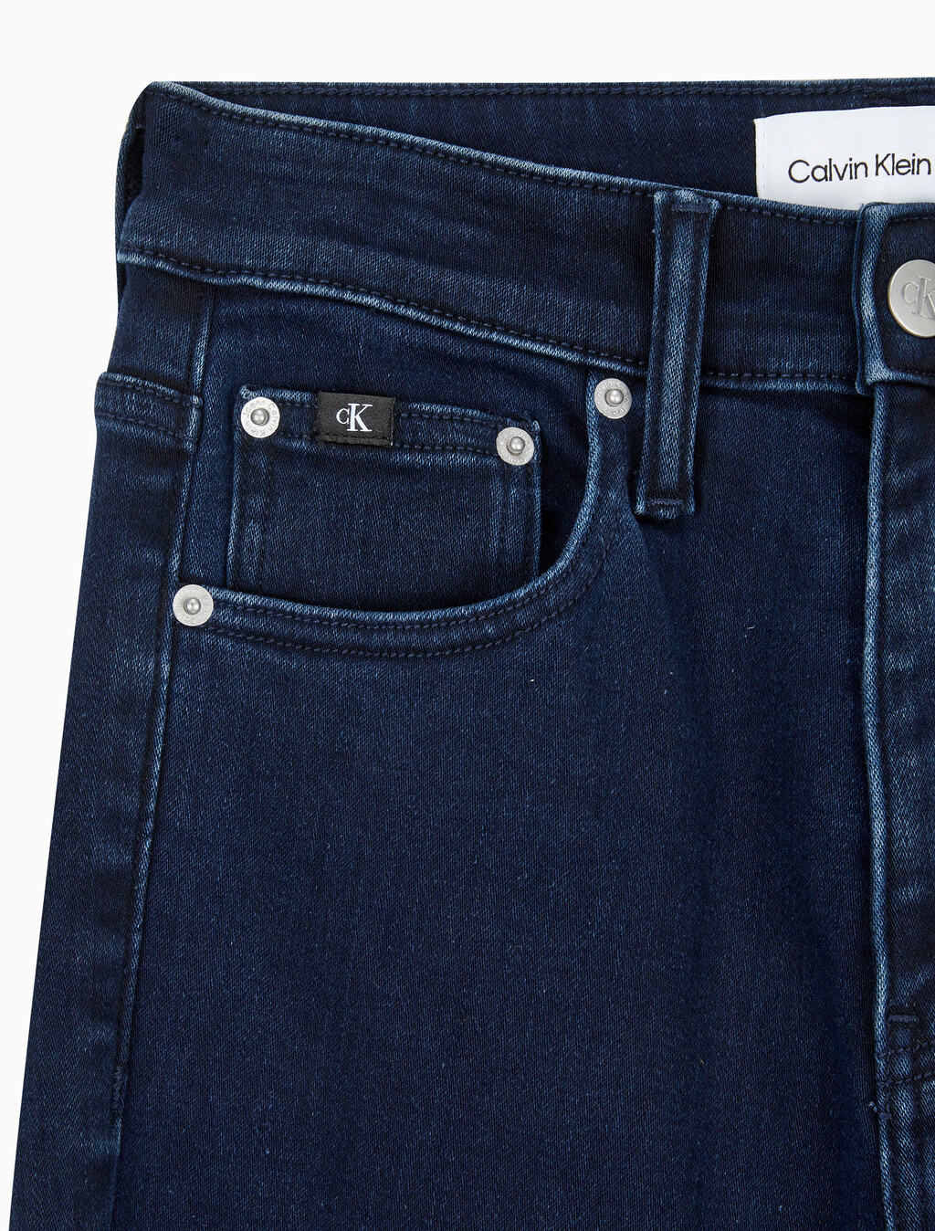 Buy 여성 하이라이즈 슬림 스트레이트핏 기모 블루블랙 데님 in color BLUE BLACK HANGER LOOP