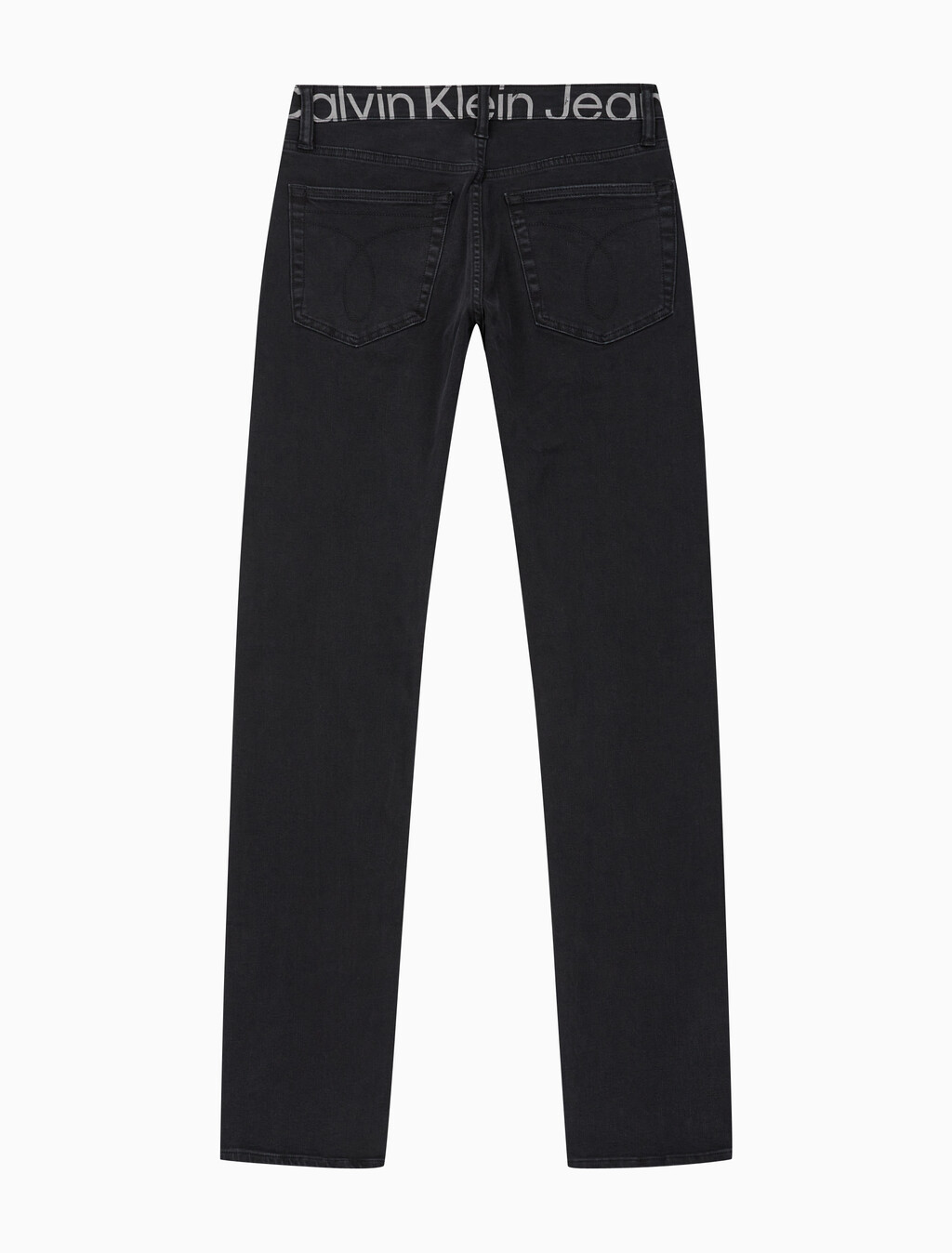 Buy 남성 슬림핏 블랙 데님 in color WASHED BLACK LOGO LACE