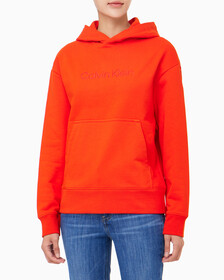 Buy 여성 릴렉스핏 스탠다드 로고 후디 in color BRONZED ORANGE