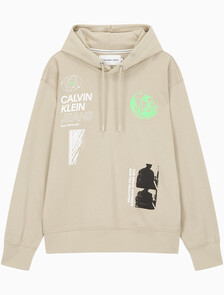 Buy 남성 퓨처 페이드 멀티 그래픽 후디 in color BEIGE