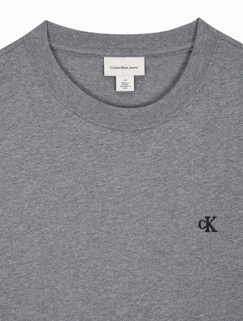 Buy 남성 이지핏 아카이브 로고 반팔 티셔츠 in color MEDIUM GREY HEATHER
