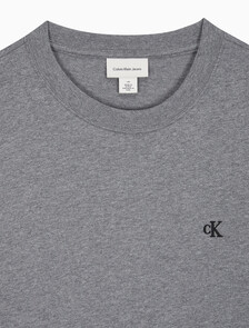Buy 남성 이지핏 아카이브 로고 반팔 티셔츠 in color MEDIUM GREY HEATHER