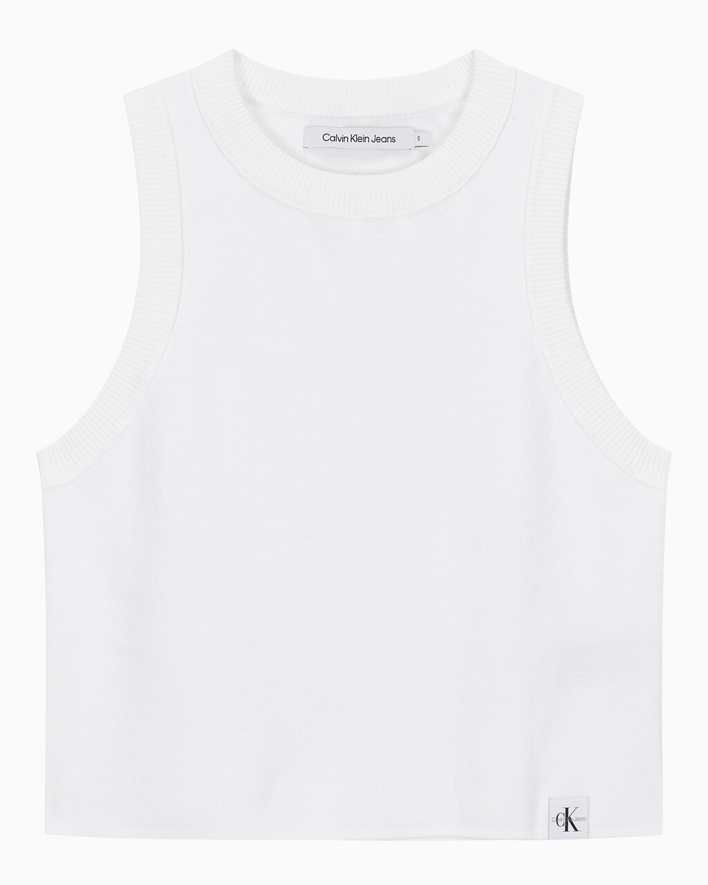 Buy 여성 탭 A라인 슬리브리스 니트 in color BRIGHT WHITE