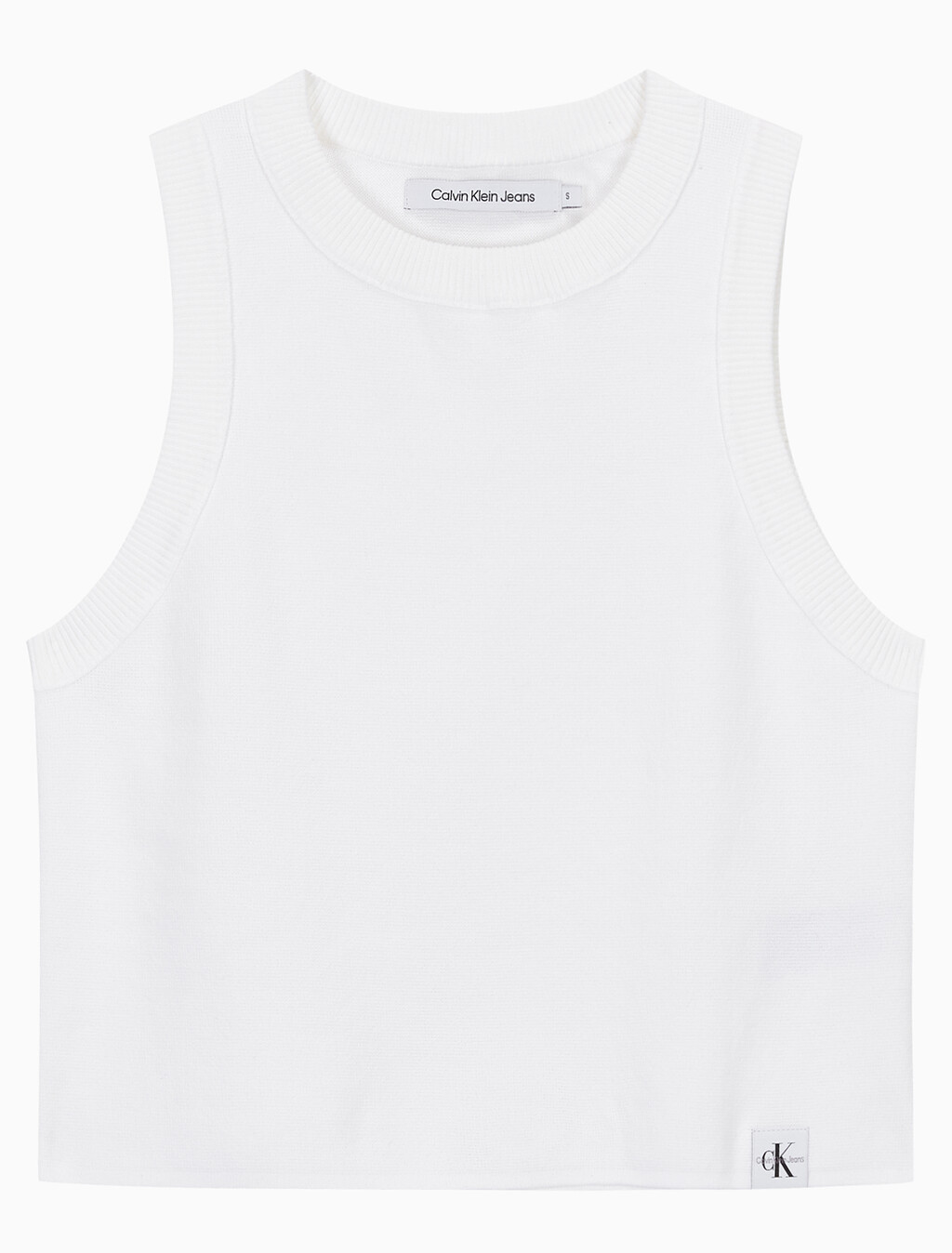 Buy 여성 탭 A라인 슬리브리스 니트 in color BRIGHT WHITE