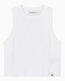 Buy 여성 탭 A라인 슬리브리스 니트 in color BRIGHT WHITE