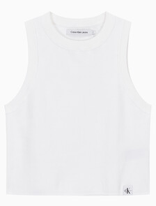 Buy 여성 탭 A라인 슬리브리스 니트 in color BRIGHT WHITE