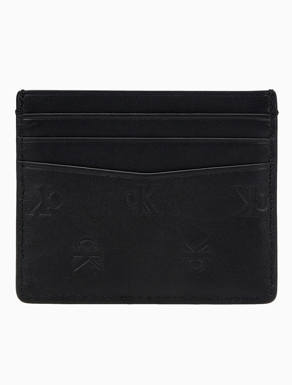 Buy 남성 CK AOP 엠보스 로고 카드케이스 in color BLACK