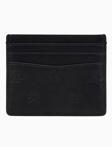 Buy 남성 CK AOP 엠보스 로고 카드케이스 in color BLACK