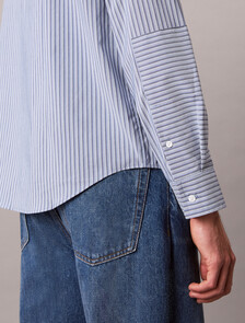 Buy 멀티스트라이프 쿨맥스 릴렉스 셔츠 in color Blue