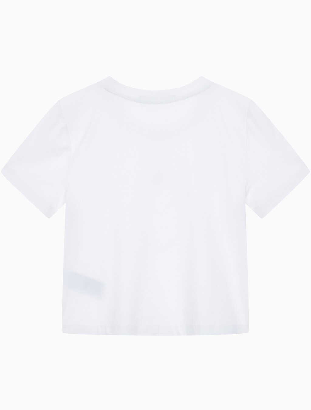 Buy 여성 슬림핏 베이비 크롭 반팔 티셔츠 in color BRIGHT WHITE