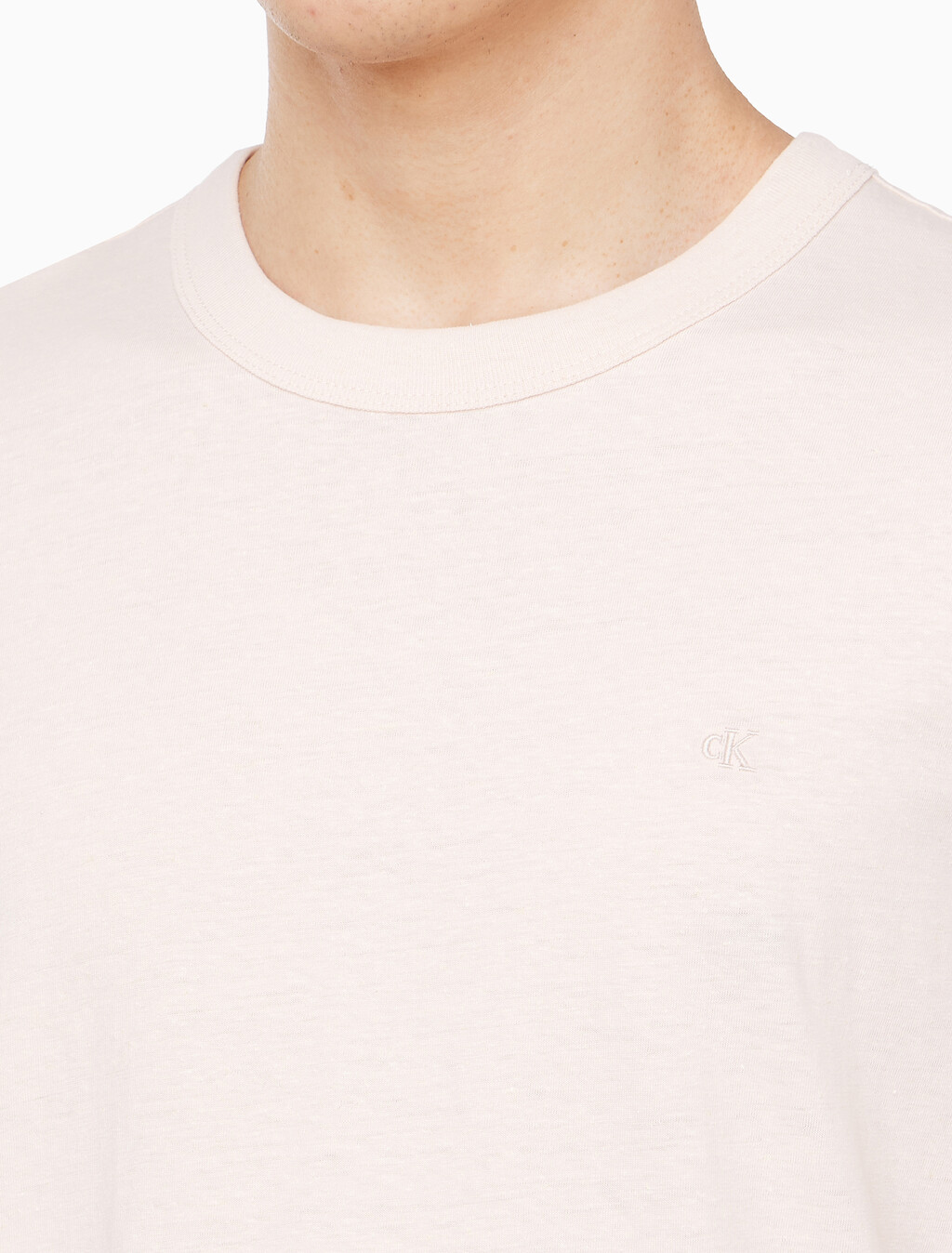 Buy 남성 레귤러핏 헴프 저지 반팔 티셔츠 in color LIGHT PINK