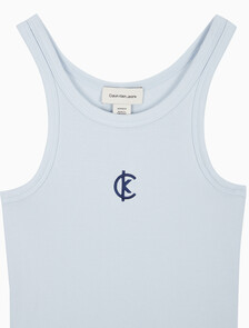 Buy 여성 코튼 컨투어 립 CK 탱크 in color LIGHT BLUE