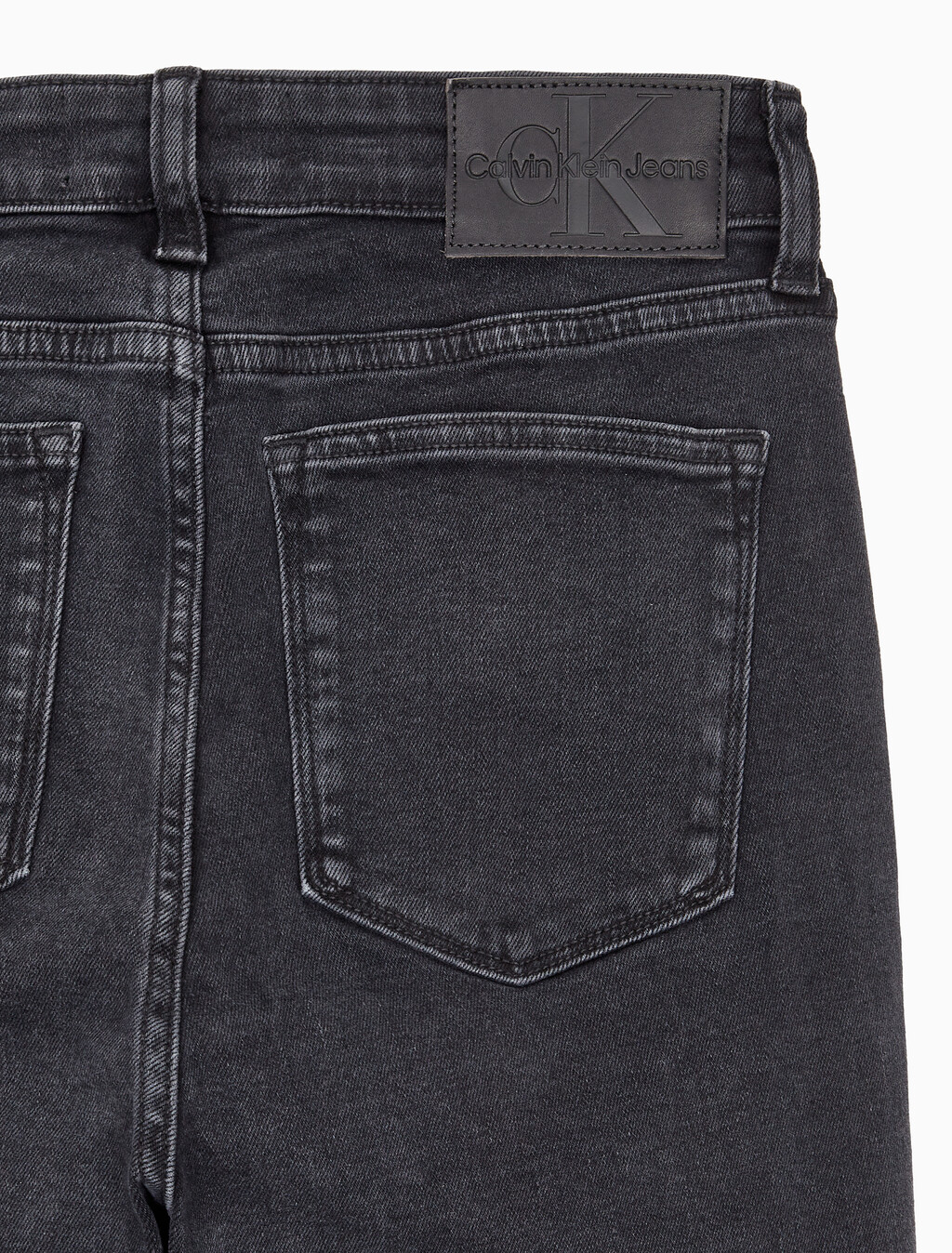 Buy 여성 하이라이즈 플레어핏 블랙 이탤리언 데님 in color WASHED BLACK LOGO LACE