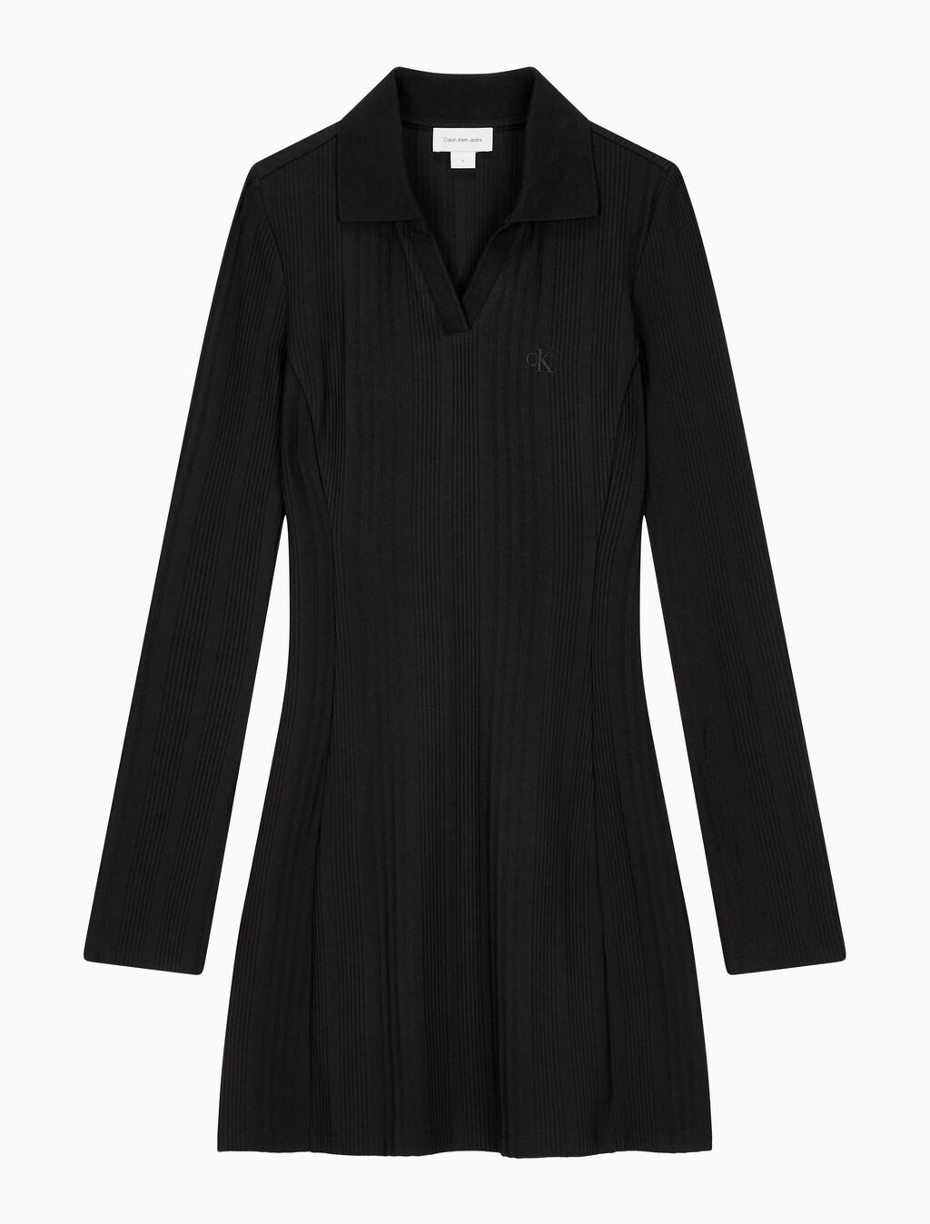 Buy 여성 립 폴로 미니 드레스 in color CK BLACK