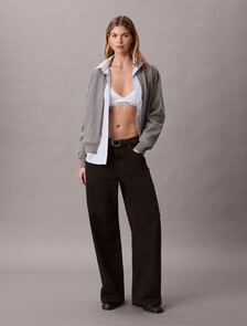 Buy 여성 프렌치 테리 그래픽 풀 집업 in color MEDIUM GREY HEATHER