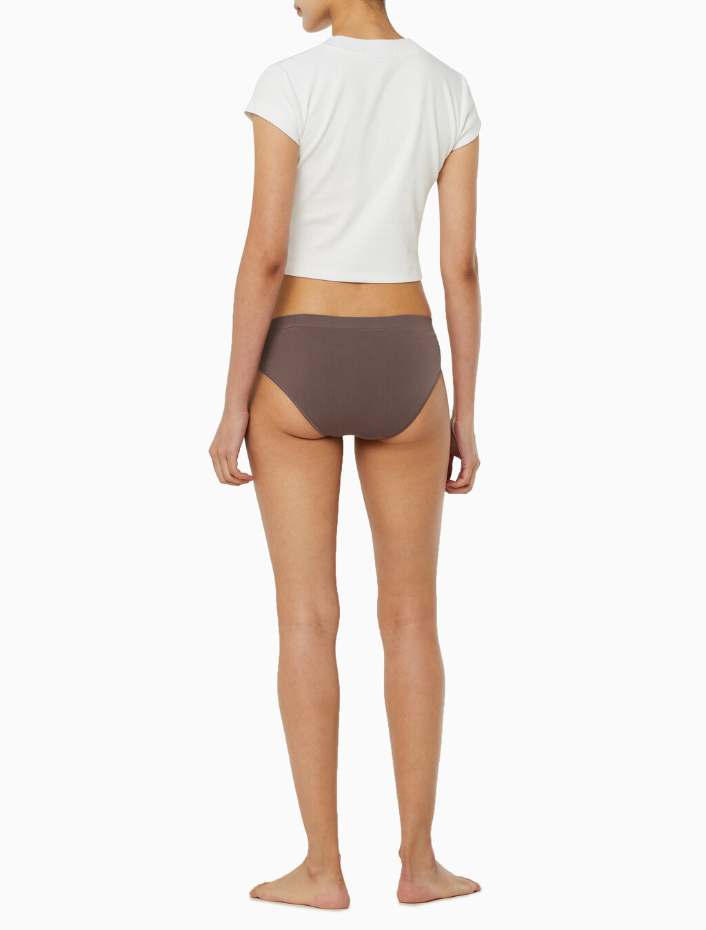 Buy 여성 퓨전 플랙스 하이라이즈 비키니 팬티 in color GREY BROWN