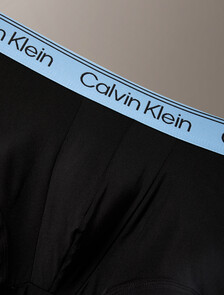 Buy 남성 마이크로파이버 스트레치 3PK 로우 라이즈 트렁크 in color Black