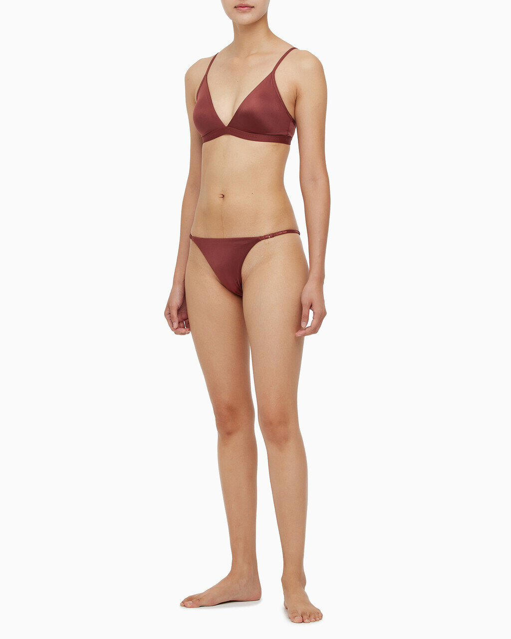 Buy 여성 폼투바디 러스터 하이레그 탕가 in color DARK BROWN