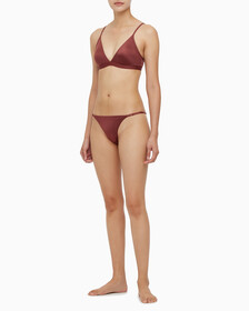 Buy 여성 폼투바디 러스터 하이레그 탕가 in color DARK BROWN