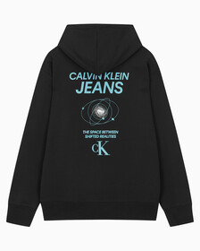 Buy 남성 퓨처 갤럭시 로고 후디 in color CK BLACK