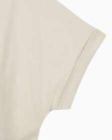Buy 여성 모노그램 빅로고 크롭 반팔 티셔츠 in color CLASSIC BEIGE