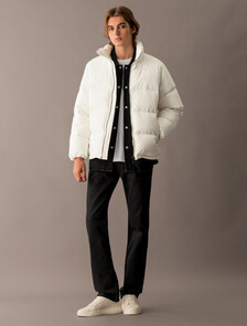 Buy 남성 베이직 에센셜 다운 푸퍼 자켓  in color WHITE