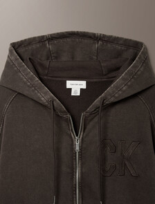 Buy 오프듀티 릴렉스 헤비 테리 풀집업 후드집업 in color Dark brown