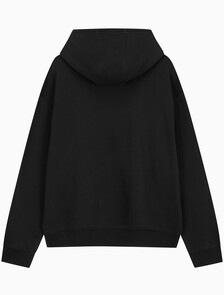 Buy 남녀공용 커브드로고 후디 in color CK BLACK