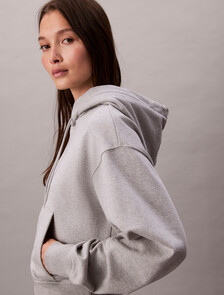 Buy 여성 프리미엄 테리 엠블럼 로고 후디 in color HEROIC GREY HEATHER