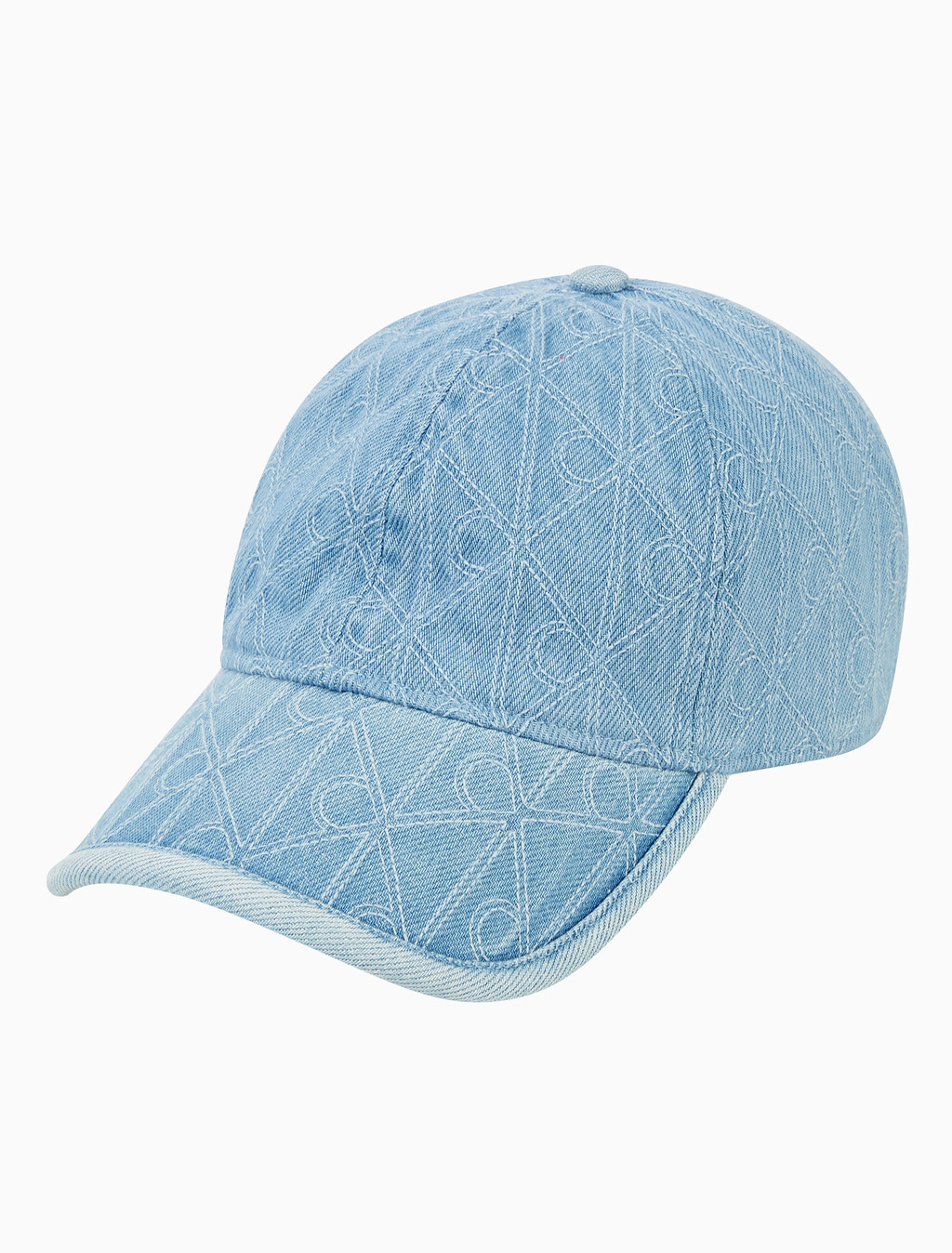 Buy 남녀공용 CK 타이틀케이스 로고 엠블럼 데님 볼캡 in color BLUE