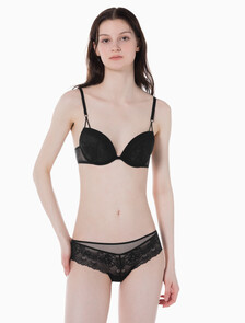 Buy 여성 CK 블랙 브라이덜 AF 플런지 푸쉬업 브라(ADD A SIZE) in color BLACK