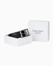 Buy 남성 소가죽 38MM 양면 벨트 38MM in color BLACK PRINT/ BL