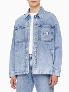 Buy 남성 오버핏 에코 쿨 데님 셔켓 in color CHALKY BLUE