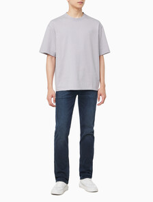 Buy 남성 릴렉스핏 저지 워시 반팔 티셔츠 in color LILAC GRAY