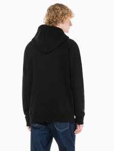Buy 남성 롱슬리브 릴렉스핏 모노그램 기모후디 in color CK BLACK