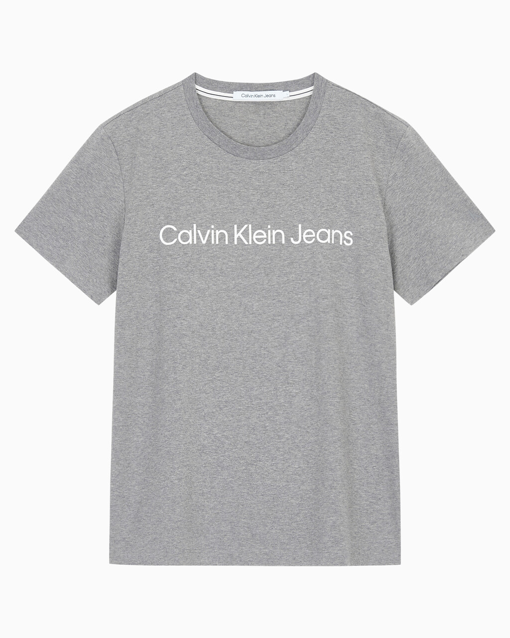 Buy 남성 레귤러핏 인스티튜셔널 로고 스트레치 반팔 티셔츠 in color MID GREY HEATHER