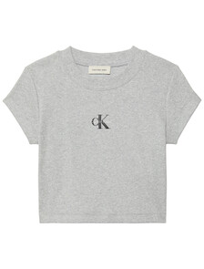 Buy 여성 베이비립 모노로고 티 in color HEROIC GREY HEATHER