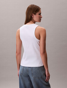 Buy 여성 베이비립 로고 크루 탱크 in color BRIGHT WHITE