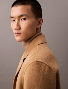 Buy 남성 롱슬리브 울 오버코트 in color TIGERS EYE