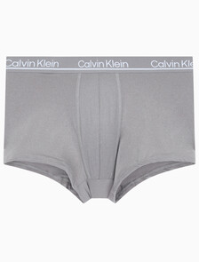 Buy 남성 CK 마이크로 플러스 로우 라이즈 트렁크 4PK in color Charcoal / Black / White / Black