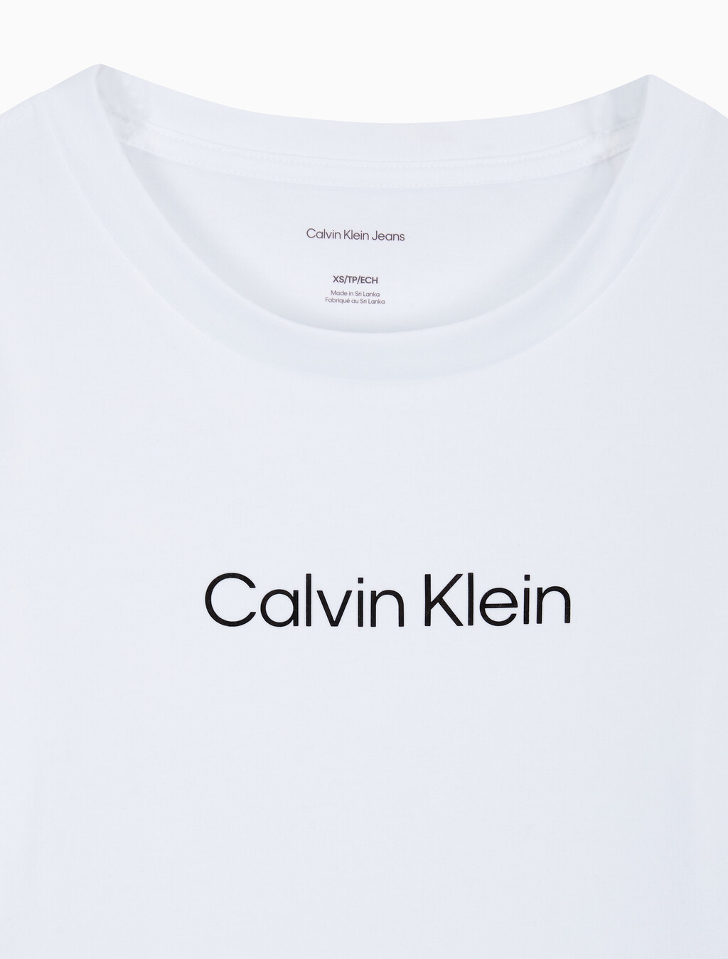 Buy 여성 L/S 스탠다드 로고 슬림 크루넥 티셔츠 in color BRILLIANT WHITE