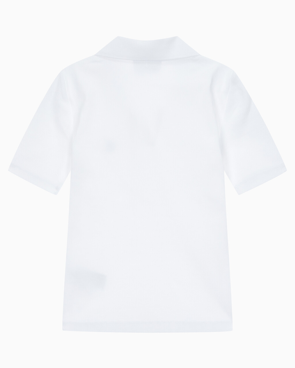 Buy 여성 슬림핏 립 브이넥 폴로 티셔츠 in color BRIGHT WHITE