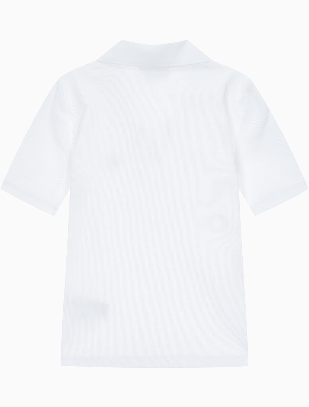 Buy 여성 슬림핏 립 브이넥 폴로 티셔츠 in color BRIGHT WHITE