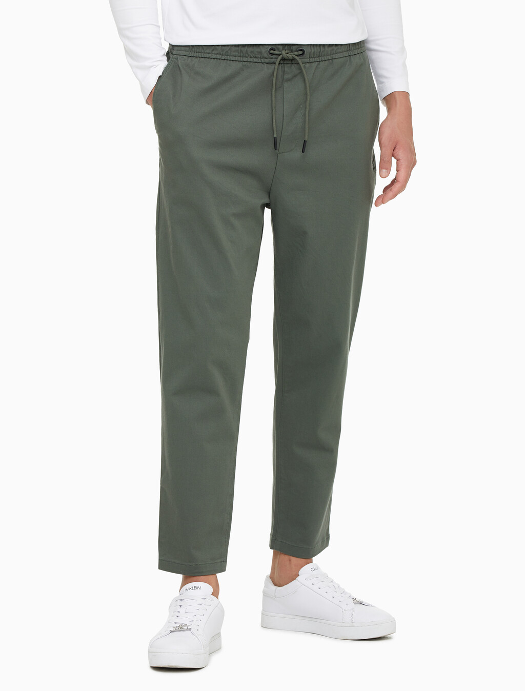 Buy 남성 슬림핏 드로코드 치노 팬츠 in color AVALON GREEN