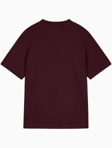Buy 남성 이지핏 아카이브 로고 반팔 티셔츠 in color Crimson red