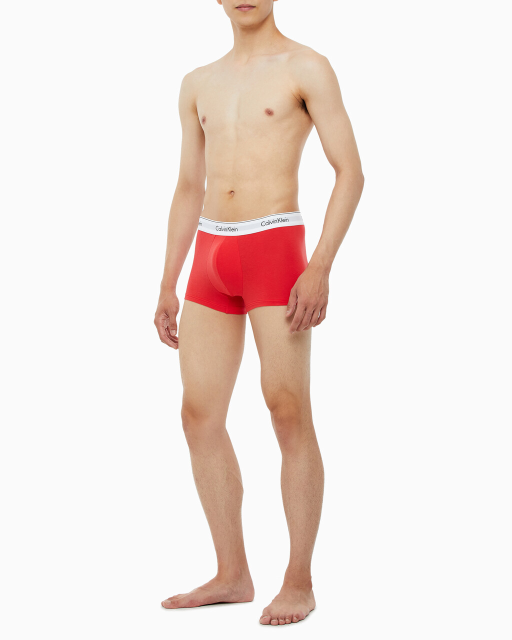 Buy 남성 모던 코튼 3PK 트렁크 in color GREY/DEEP BROWN/RED