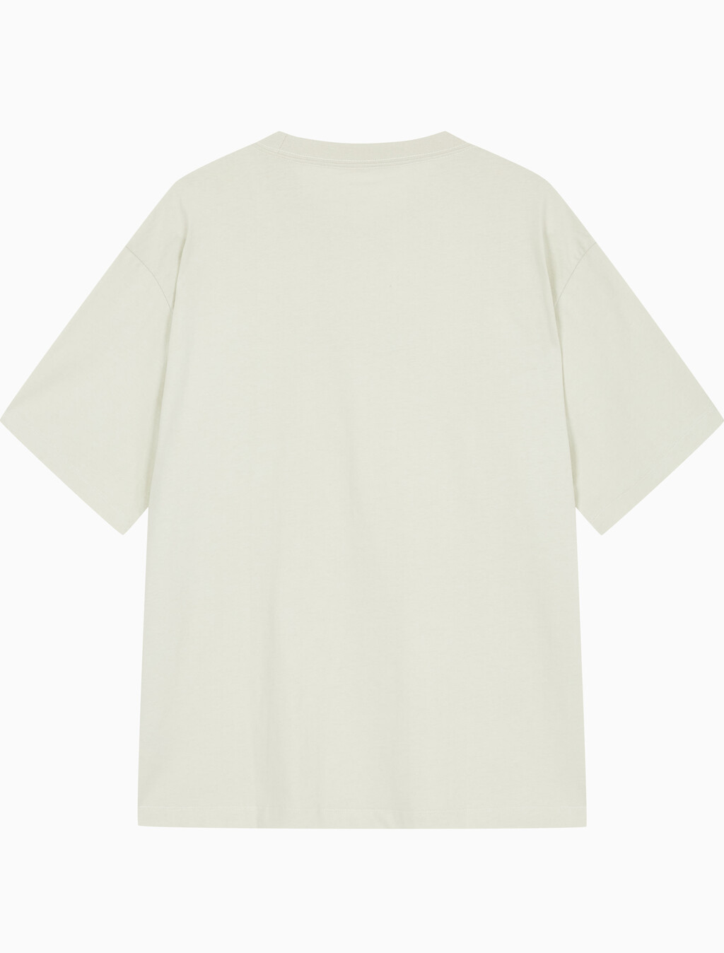 Buy 남성 릴렉스 핏 블락 그래픽 자수 반팔 티셔츠 in color BONE WHITE