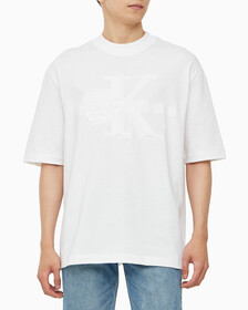 Buy 남성 프리미엄 모노로고 반팔 티셔츠 in color BRIGHT WHITE
