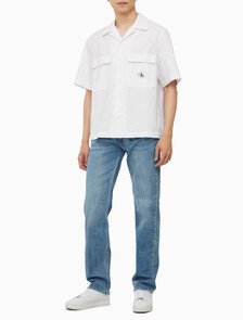 Buy 남성 릴렉스핏 시어서커 반팔 셔츠 in color BRIGHT WHITE